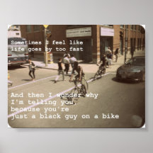 Black Guy on a Bike Posters