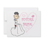 Black Hair Future Bride Tshirts and Gifts Personalized Invite