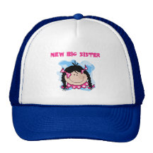 Black Hair New Big Sister  Tshirts and Gifts Trucker Hat