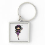 Black Hair Sexy Nurse T-shirts and Gifts Key Chain