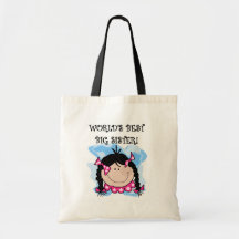 Black Hair World's Best Big Sister Tshirts Tote Bags