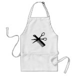black hairdresser comb scissors aprons