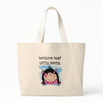 Black Haired Best Little Sister Tote Bag