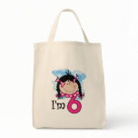 Black Haired Girl I'm Six Tote Bag