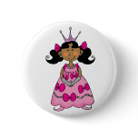 Black haired princess buttons