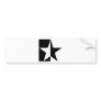 black half star icon bumper sticker