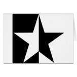 black half star icon greeting cards