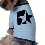 black half star icon doggie tee shirt