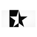 black half star icon photo cards