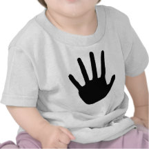black hand icon tee shirt