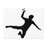 black handball player logo post card