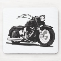 Black Harley motorcycle Mouse Pad