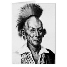 Black Hawk ~ Sac Sauk Indian Chief Greeting Card