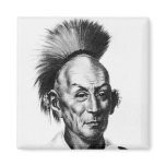 Black Hawk ~ Sac Sauk Indian Chief Fridge Magnets