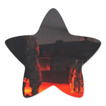 BLACK HAWK STAR STICKER