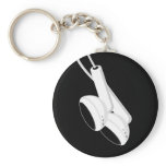 Black Headphones Keychain