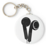 Black Headphones Keychain