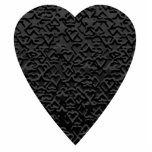 Black Heart!  3D Relief Effect! Pin or Keychain photo sculptures
