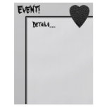Black Heart!  3D Relief Effect!  Promotion Flyer.