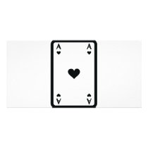 black heart ace icon photo greeting card