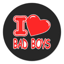 Black Heart Love Bad Boys Stickers