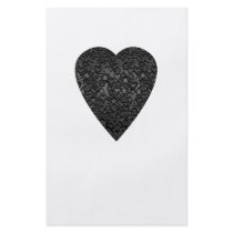 Black Heart. Patterned Heart Design.