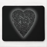 Black Heart. Patterned Heart Design.