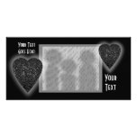 Black Heart. Patterned Heart Design. Photo Greeting Card