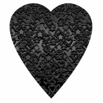 Black Heart. Patterned Heart Design.