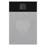 Black Heart. Patterned Heart Design.