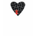 Black-Hearted Puzzle Piece t-shirts