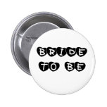 Black Hearts Bride to Be Buttons