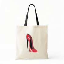 Black heel, red stiletto shoe bags