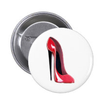 Black heel, red stiletto shoe pin