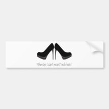 Black Heels Bumper Sticker
