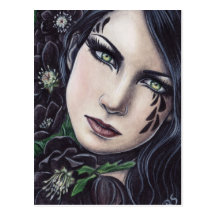 Black Hellebore Fantasy Postcard