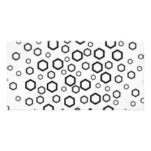 Black Hexagons. Pattern. Personalized Photo Card