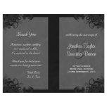 Black Hibiscus Wedding Program Ceremony & Party