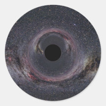 Black Hole Milky Way Round Stickers