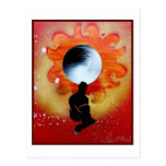 Black Hole Sun Behind Shadow Man Postcard