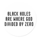 Black Holes Zero Stickers