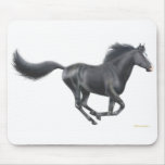 Black Horse Galloping Mousepad