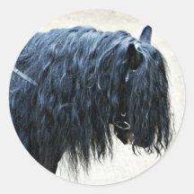 Black Horse Head Stickers