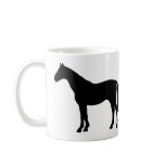 black horse - horses coffee mug
