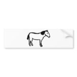 black horse icon bumper sticker