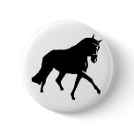 black horse icon pinback buttons