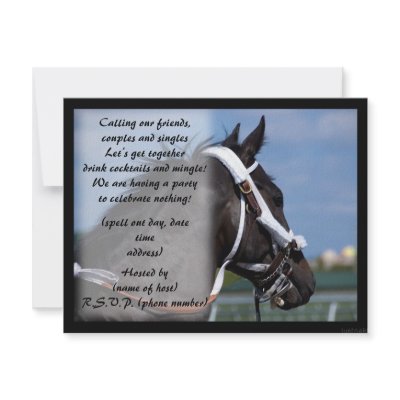 black horse party invite by justnaki