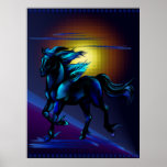 Black Horse Print