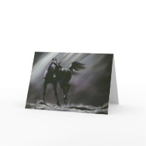 Black Horse Wisdom Card