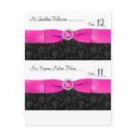Black, Hot Pink and White Customizable Placecards Post Cards